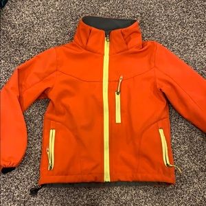 Orange shell jacket - kids size 4T or 5T